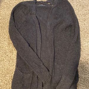 American Eagle long gray sweater